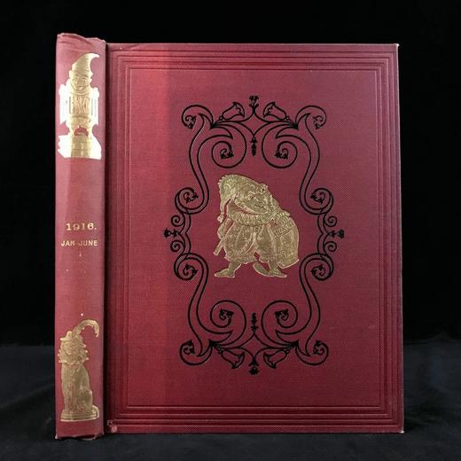 1916年1-6月 英国讽刺漫画杂志《笨拙》 数百幅插图 漆布精装16开 商品图0