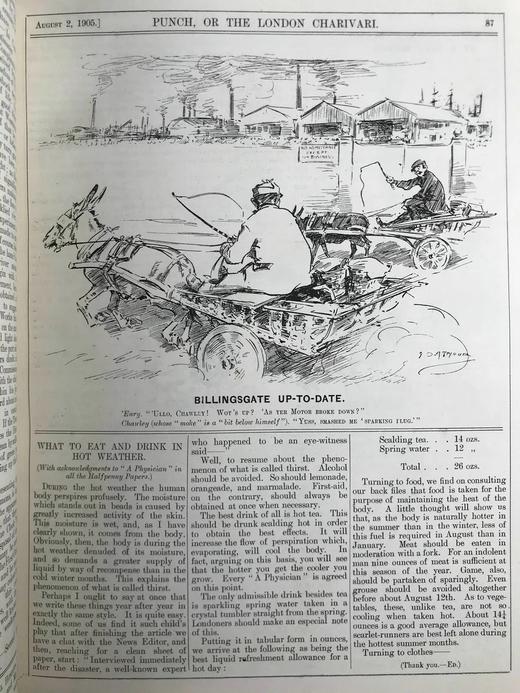 1905年7-12月 英国讽刺漫画杂志《笨拙》 数百幅插图 漆布精装16开 商品图13