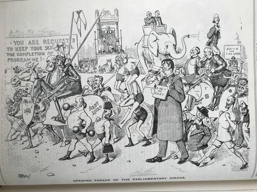 1899年1-6月 英国讽刺漫画杂志《笨拙》 数百幅插图 漆布精装16开 商品图14