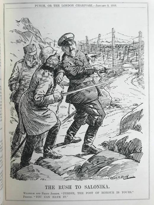 1916年1-6月 英国讽刺漫画杂志《笨拙》 数百幅插图 漆布精装16开 商品图5