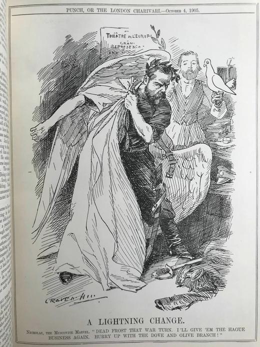 1905年7-12月 英国讽刺漫画杂志《笨拙》 数百幅插图 漆布精装16开 商品图4