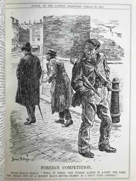 1903年1-6月 英国讽刺漫画杂志《笨拙》 数百幅插图 漆布精装16开 商品图9