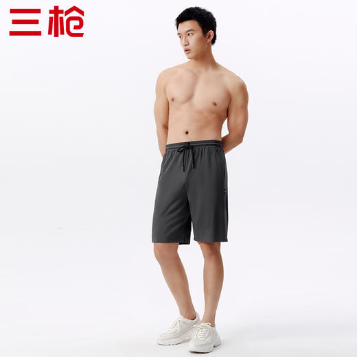 Threegun三枪 【罗马布】休闲男士家居短裤睡裤-50829B011 商品图2