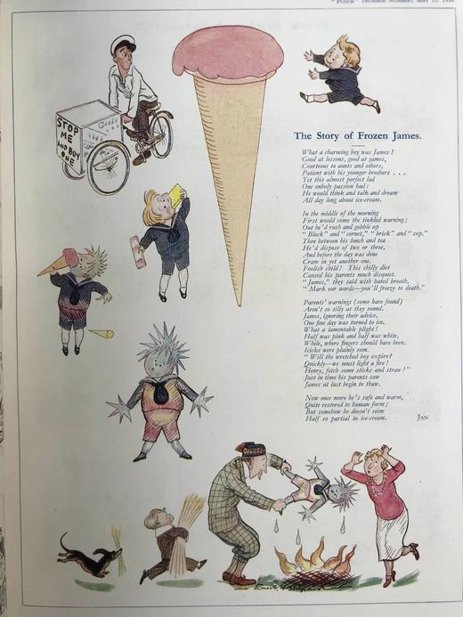 1936年7-12月 英国讽刺漫画杂志《笨拙》（含多幅彩色） 数百幅插图 漆布精装16开 商品图4