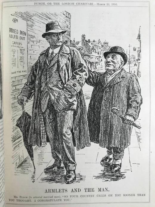 1916年1-6月 英国讽刺漫画杂志《笨拙》 数百幅插图 漆布精装16开 商品图10