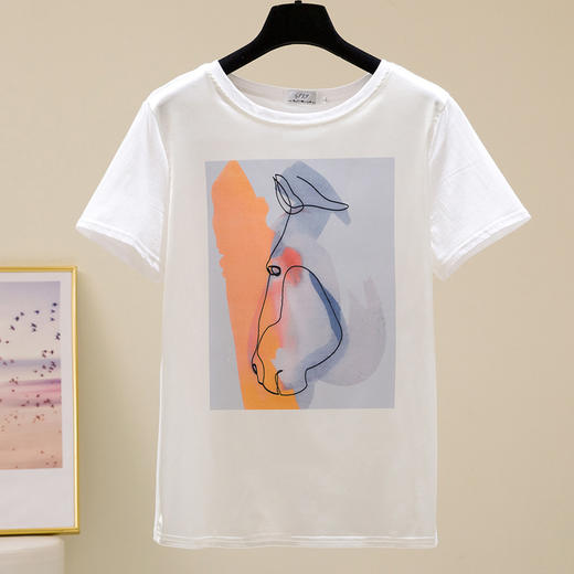 漂亮短袖t恤薄款别致上衣夏设计感小众上衣MZ802347 商品图1