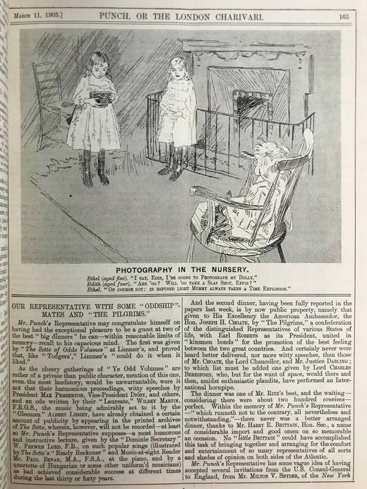 1903年1-6月 英国讽刺漫画杂志《笨拙》 数百幅插图 漆布精装16开 商品图7