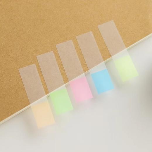 得力9062彩色记事贴便利贴5色荧光膜指示标贴记事贴分类标签贴荧光分类指示标签N次贴分页贴44*12mm 商品图5