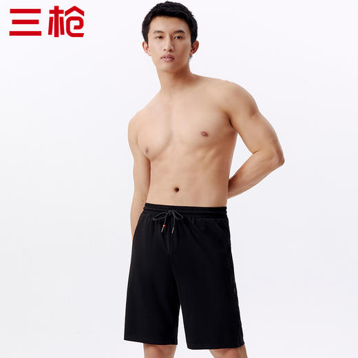 Threegun三枪 【罗马布】休闲男士家居短裤睡裤-50829B011 商品图5