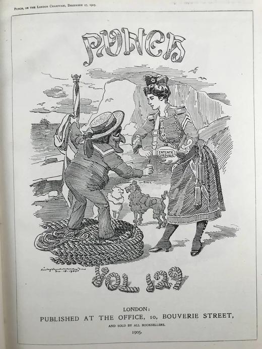 1905年7-12月 英国讽刺漫画杂志《笨拙》 数百幅插图 漆布精装16开 商品图2