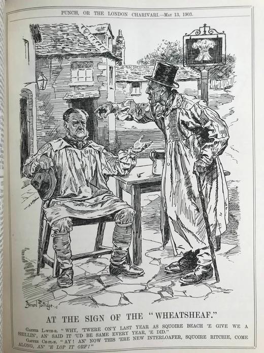 1903年1-6月 英国讽刺漫画杂志《笨拙》 数百幅插图 漆布精装16开 商品图3