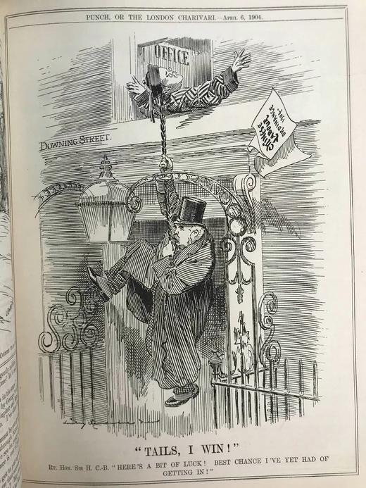 1904年1-6月 英国讽刺漫画杂志《笨拙》 数百幅插图 漆布精装16开 商品图8