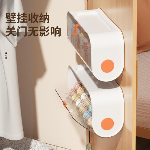 【内衣袜子壁挂收纳架】轻松收纳内衣内裤透明收纳盒 壁挂宿舍卧室分格干净收纳 商品图3