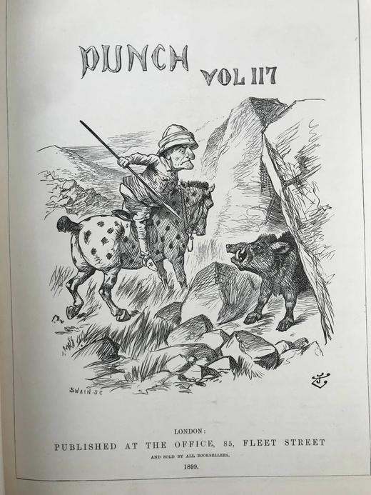 1899年7-12月 英国讽刺漫画杂志《笨拙》 数百幅插图 漆布精装16开 商品图2