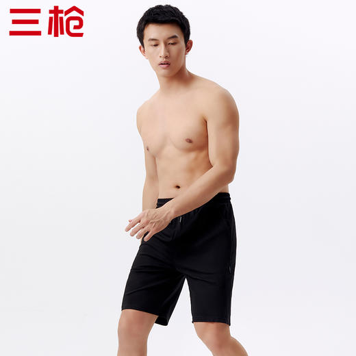 Threegun三枪 【罗马布】休闲男士家居短裤睡裤-50829B011 商品图6
