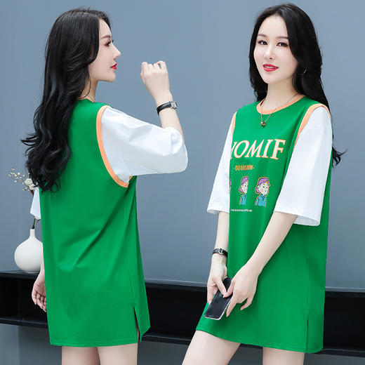 2022新款宽松休闲假两件短袖t恤夏装 QB-LC2276 商品图1