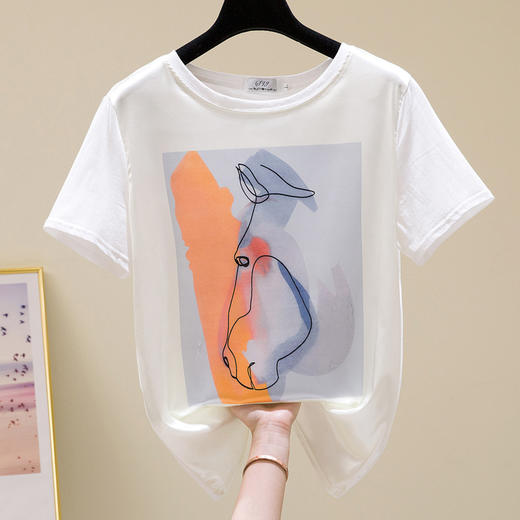 漂亮短袖t恤薄款别致上衣夏设计感小众上衣MZ802347 商品图5