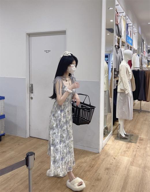 （清仓现货）【社群供G】小众吊带油画风仙气初恋收腰吊带连衣裙 商品图4