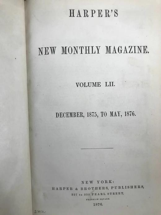 1875年12月-1876年5月 哈泼斯杂志 数百幅版画插图 精装18开 商品图2
