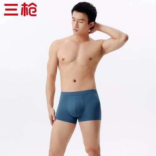 Threegun三枪 【舒木尔】包根男士平角短裤四角内裤（1条装）-50821B031 商品图6