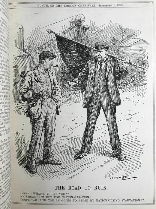 1920年7-12月 英国讽刺漫画杂志《笨拙》 数百幅插图 漆布精装16开 商品图5