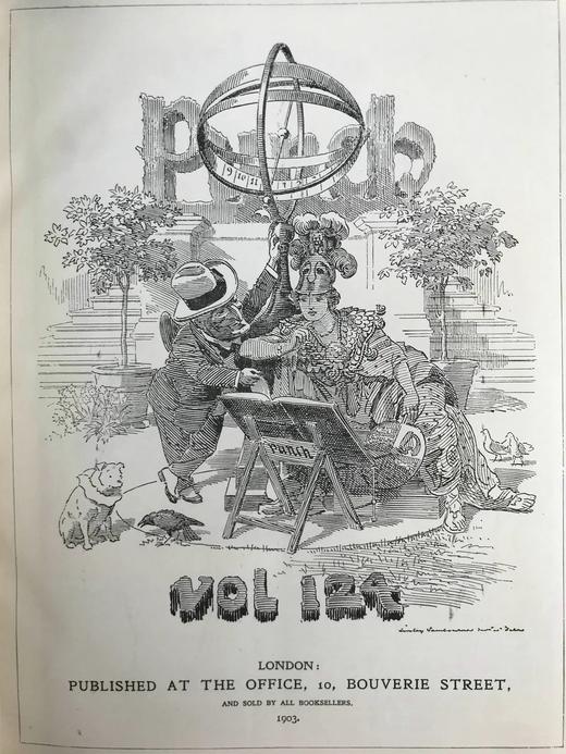1903年1-6月 英国讽刺漫画杂志《笨拙》 数百幅插图 漆布精装16开 商品图2
