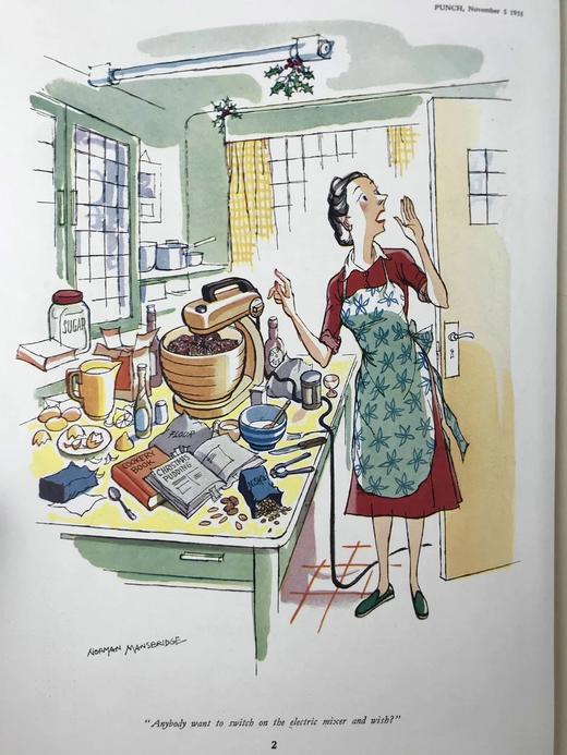 1952年1-6月 英国讽刺漫画杂志《笨拙》（含多幅彩色） 数百幅插图 漆布精装16开 商品图3