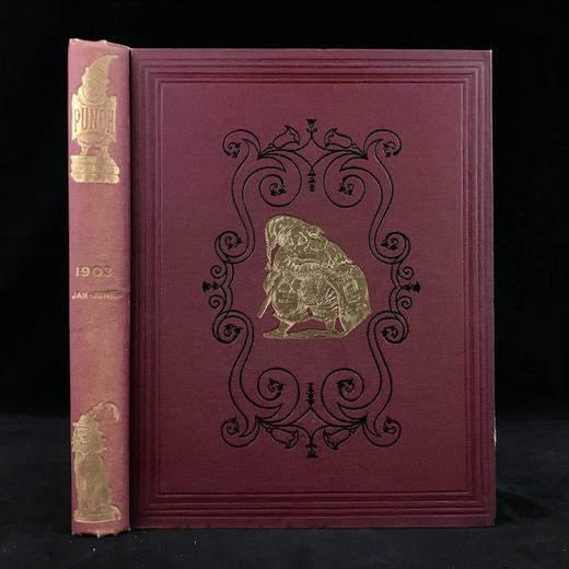 1903年1-6月 英国讽刺漫画杂志《笨拙》 数百幅插图 漆布精装16开 商品图0