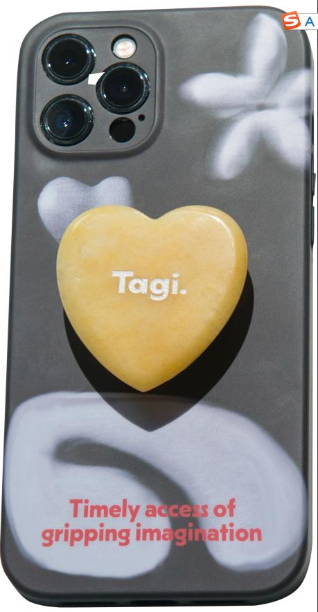 爱心画家天然石片手机壳支架套装 全包软壳 商品图0