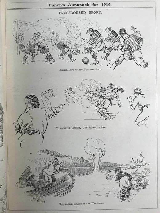 1916年1-6月 英国讽刺漫画杂志《笨拙》 数百幅插图 漆布精装16开 商品图7