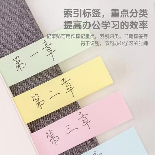 得力7154彩色便利贴便签贴随手贴便条贴办公学习用品纸5色5条N次贴500张 商品图4