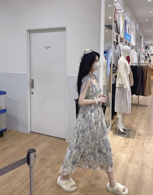 （清仓现货）【社群供G】小众吊带油画风仙气初恋收腰吊带连衣裙 商品图1