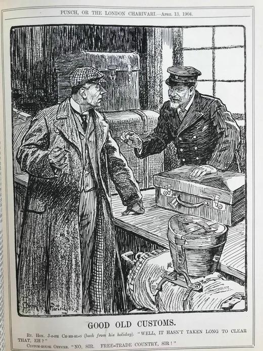 1904年1-6月 英国讽刺漫画杂志《笨拙》 数百幅插图 漆布精装16开 商品图6