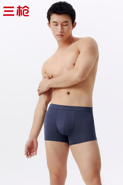 Threegun三枪 【舒木尔】包根男士平角短裤四角内裤（1条装）-50821B031 商品图1
