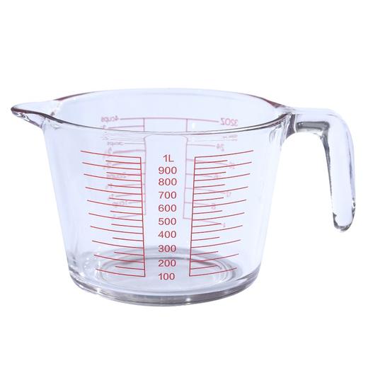 玻璃量杯带刻度500ml/1000ml 透明加厚厨房烘焙 大容量打蛋杯子 商品图1