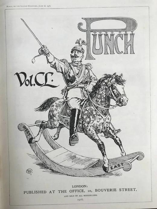 1916年1-6月 英国讽刺漫画杂志《笨拙》 数百幅插图 漆布精装16开 商品图2
