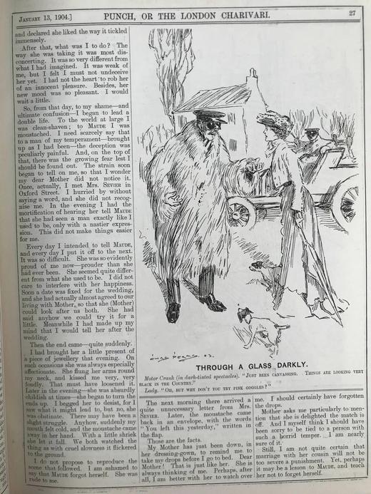 1904年1-6月 英国讽刺漫画杂志《笨拙》 数百幅插图 漆布精装16开 商品图11