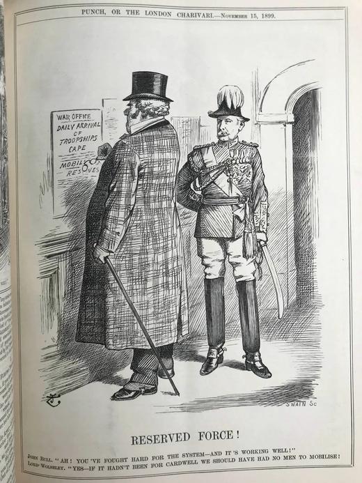 1899年7-12月 英国讽刺漫画杂志《笨拙》 数百幅插图 漆布精装16开 商品图3