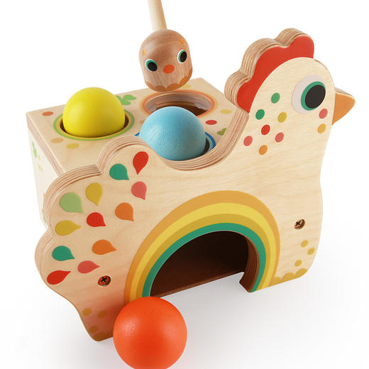 DJECO打桩台敲球台早教敲敲乐儿童玩具宝宝敲击锤子敲打1-2岁益智 商品图1