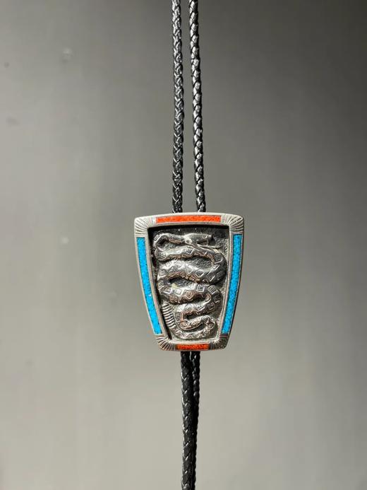 纯银嚮尾蛇纹编牛皮领口链，顺丰包邮 商品图13