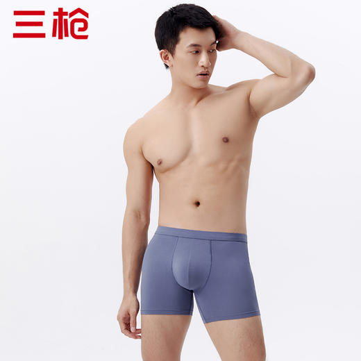 Threegun三枪 【莫代尔】男士平角大版短裤四角内裤（1条装）-50679B031 商品图0