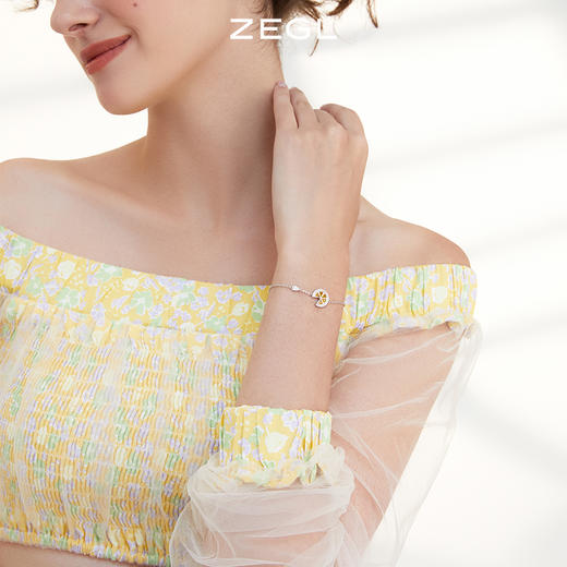ZEGL设计师925纯银柠檬手链女生夏ing小众设计2022年新款闺蜜手饰 商品图1