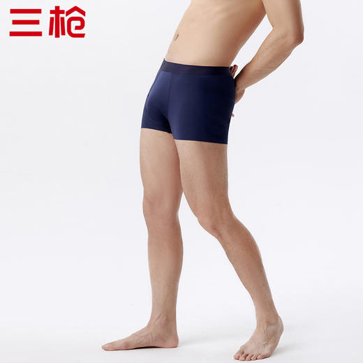 Threegun三枪 【高支棉】无痕男士大版平角短裤四角内裤（1条装）-50807B031 商品图1
