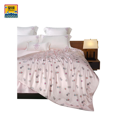 皇锦真丝印花单人蚕丝被子-皮球花HJ11660 商品图4