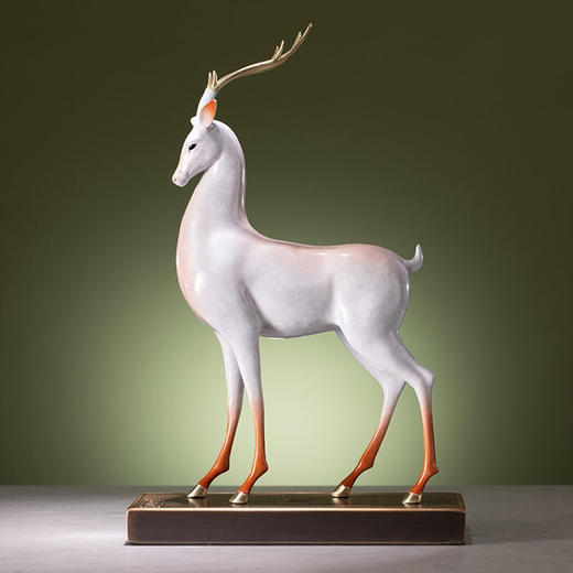 【6F】朱炳仁铜 福禄呈祥 铜鹿客厅玄关摆件工艺品家居装饰品办公室摆设开业礼品 福禄呈祥 商品图2