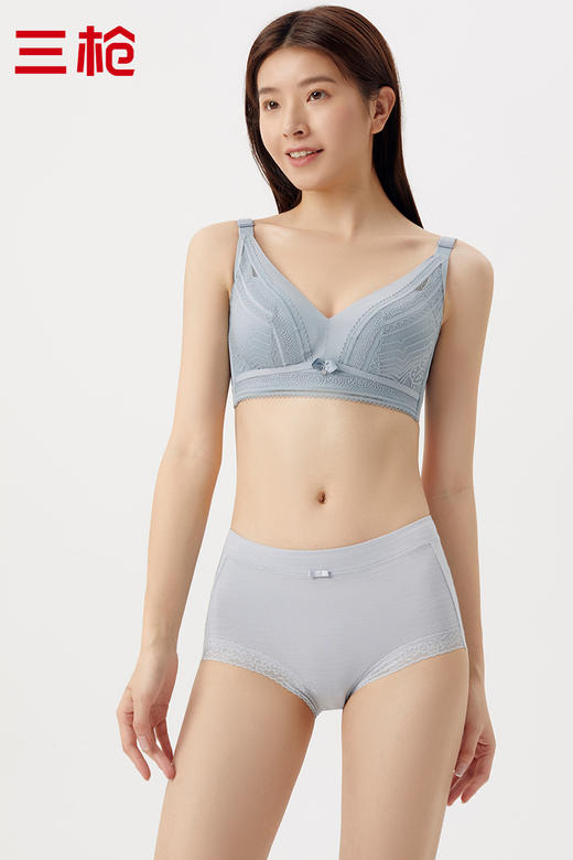 Threegun三枪(旗下百利安品牌)半件围无钢圈泡棉文胸-L32213N11 商品图4