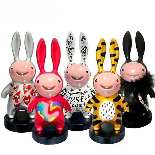 Koorabbee酷迷兔 艺术家手绘潮玩兔雕塑 商品图1