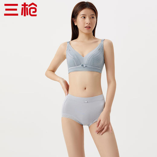 Threegun三枪(旗下百利安品牌)半件围无钢圈泡棉文胸-L32213N11 商品图1