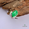 派瑞翡翠 18k金翡翠戒指 冰种 绿色 商品缩略图1