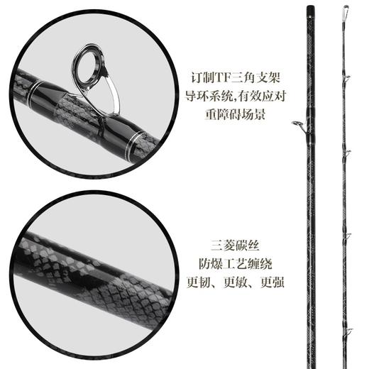 拓钓掠食者蟒蛇X1路亚竿高碳枪柄鱤鱼锚鱼黑鱼杆远投竿轻雷强单竿 商品图2
